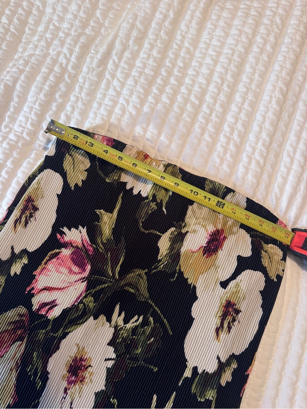 Abercrombie & Fitch Womens Floral Strapless Pleated Dress / L - Picture 4 of 6